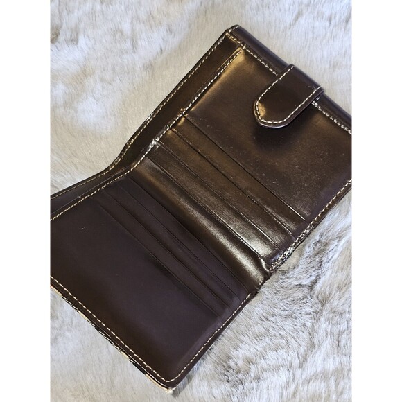 BURBERRY London Blue Label Nova Check Canvas Leather Small Bifold Compact Wallet - Picture 3 of 16